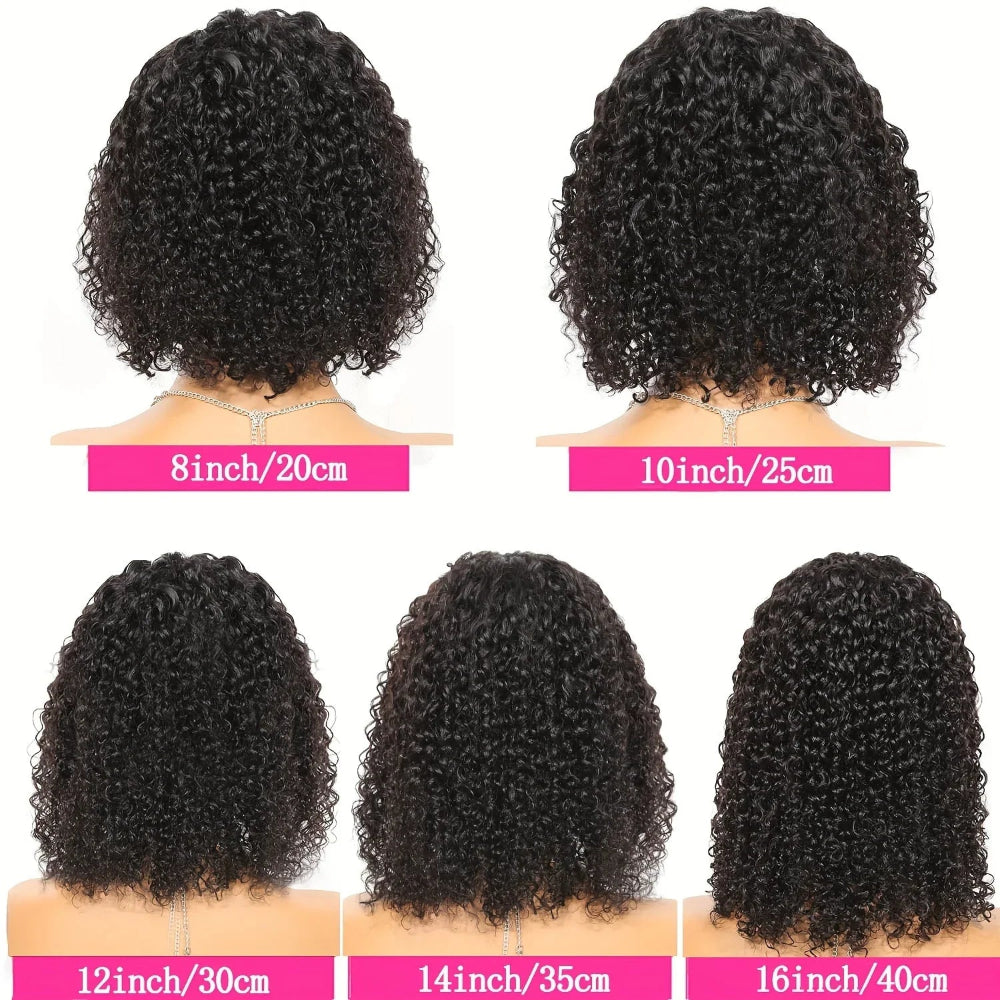 V Part Kinky Curly Real Hair Wig LUX-Peruck