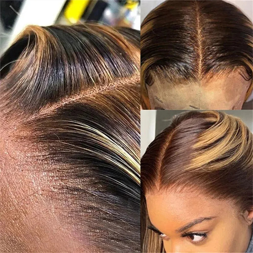 4/27 Highlight Body Wave Bob Perücke | HD Lace 250% Dichte | Echthaar