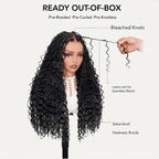 Knotless Boho Braids Wig Glueless | 13x4 Swiss Lace Front 250% Density | 14–26 Inch