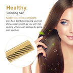 2-in-1 Heißkamm & Glätteisen – Anwendung am Haar– LUX-Peruck