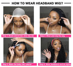 Headband Wig - Brazilian Remy Real Hair- 180% 20 inches - - LUX-Peruck