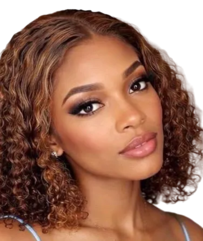 Honigblond Bob Perücke Glueless – Detailansicht– LUX-Peruck