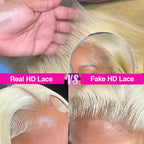 Perruque Blonde Lisse en Cheveux Naturels 613 | Lace Frontale HD 13x4  Densité 200%