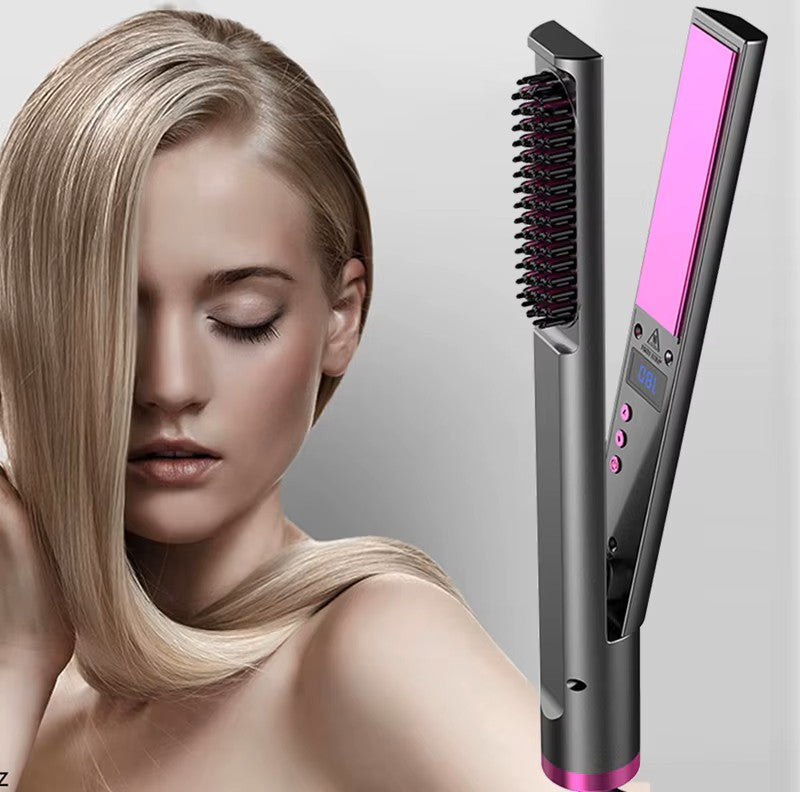 Multifunctional Heated Hair Straightening Brush LUX-Peruck.