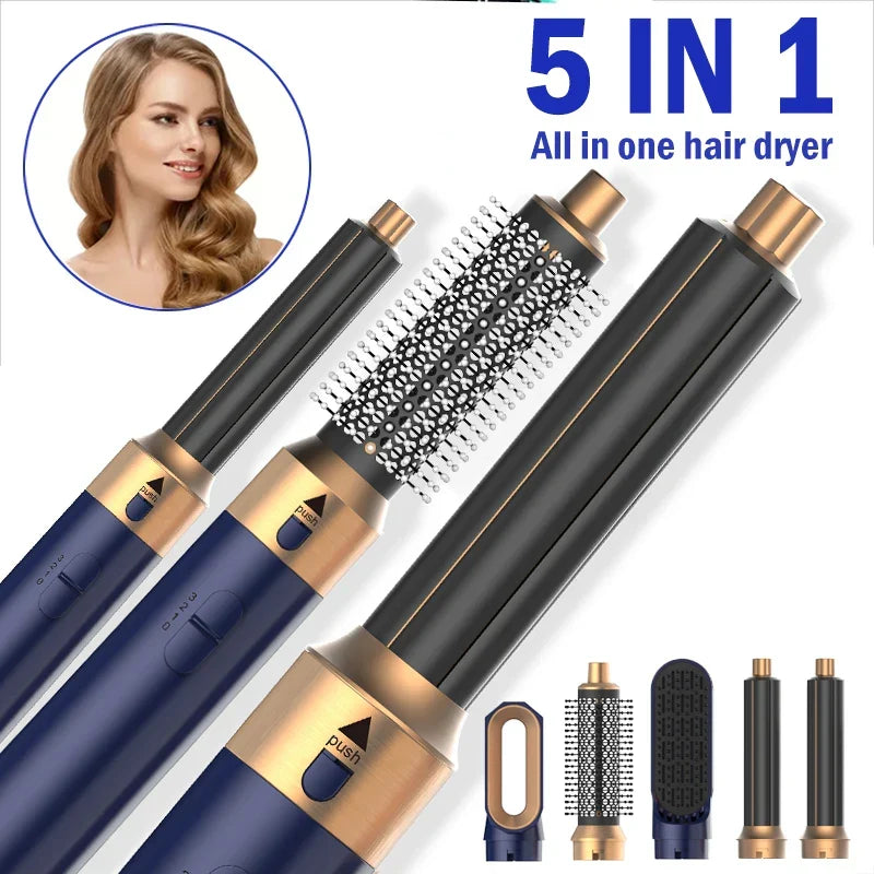 5-in-1 / 3-in-1 Profi-Haarstyling-Tool – Föhnen, Locken, Glätten– LUX-Peruck