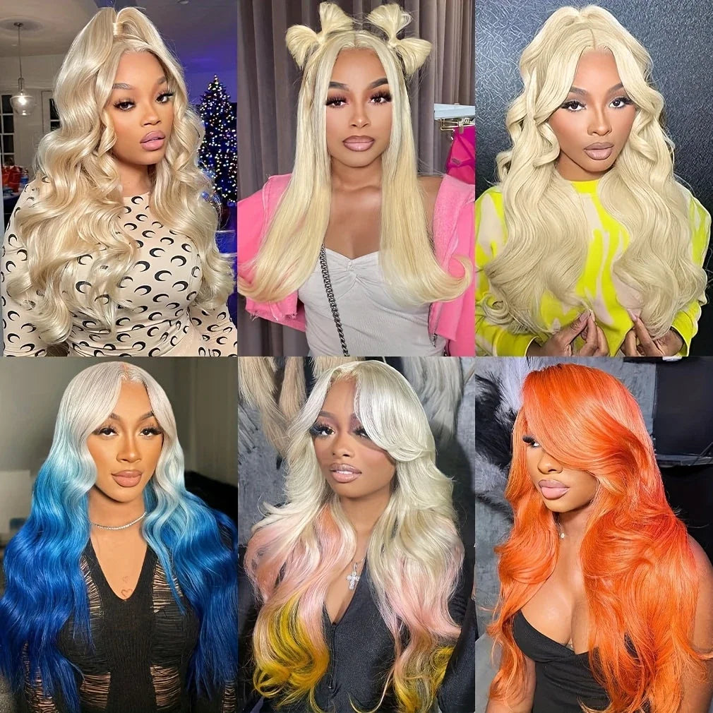 613 Blonde Straight Echthaar Perücke | 13x4 HD Lace Front  200% Dichte