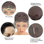 13x1 Short Curly Lace Front Remy Real Hair Wig LUX-Peruck