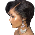 Pixie Cut Echthaar Perücke | 13x4 Transparente Lace Front- LUX-Peruck