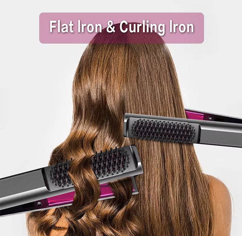 Multifunctional Heated Hair Straightening Brush LUX-Peruck.