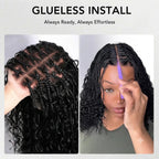 Knotless Boho Braids Wig Glueless | 13x4 Swiss Lace Front 250% Density | 14–26 Inch
