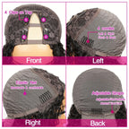 V Part Kinky Curly Real Hair Wig LUX-Peruck