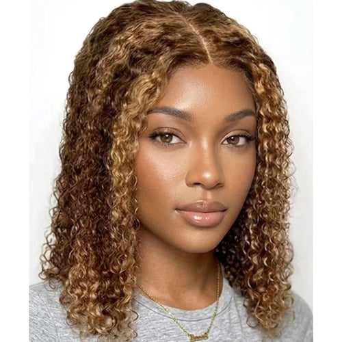 4/27 Highlight Blonde Kurzer Bob – 250% Dichte 13x4 Lace– LUX-Peruck