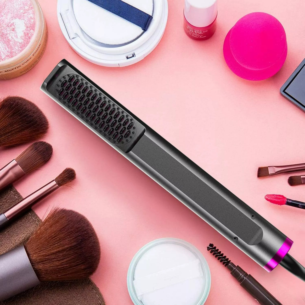 Multifunctional Heated Hair Straightening Brush LUX-Peruck.